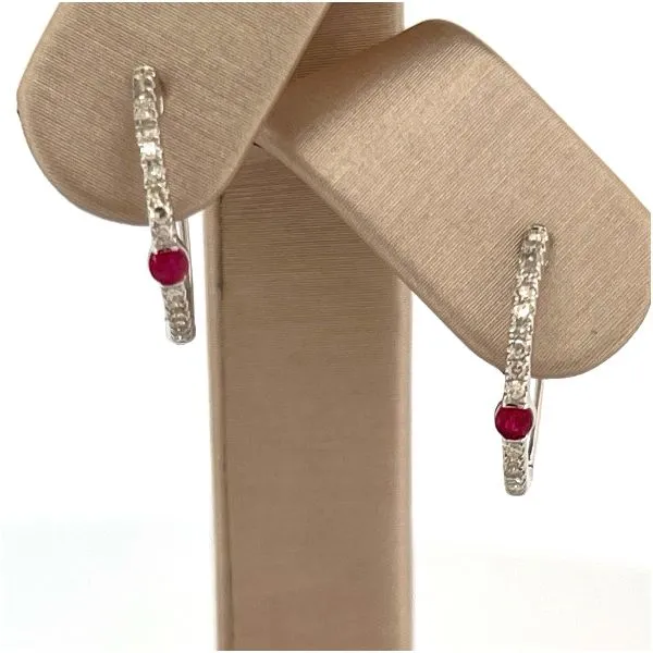Ruby Hoop Earrings Woelk's House of Diamonds Russell, KS