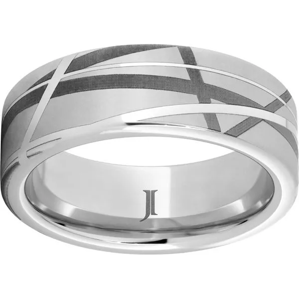Serinium Flat Abstract Laser Ring Woelk's House of Diamonds Russell, KS