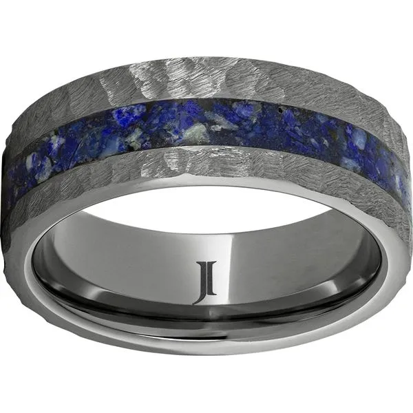 Tunsten Carbide Lapis Moon Ring Woelk's House of Diamonds Russell, KS