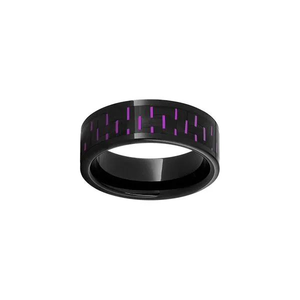 Cermic Pipe Purple Carbon Fiber Ring Woelk's House of Diamonds Russell, KS