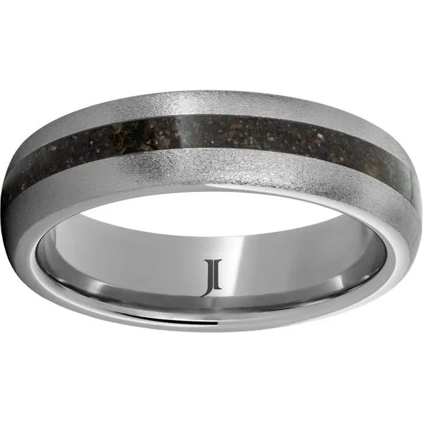 Tungsten Dinosaur Bone Grey Stone Ring Woelk's House of Diamonds Russell, KS