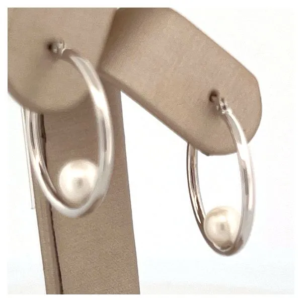 Freshwater Pearl Hoop Earrings Woelk's House of Diamonds Russell, KS