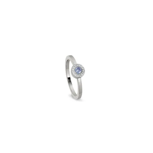 Sterling Sivler Ring with Round Simulated Light Amethst Woelk's House of Diamonds Russell, KS