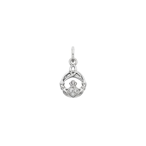 White Topaz Claddagh Charm Woelk's House of Diamonds Russell, KS