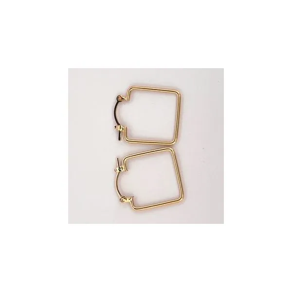 Silver Gold Filled Square Hoop Earrings Woelk's House of Diamonds Russell, KS