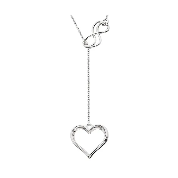 Berco : Sterling Silver Infinity Hanging Heart Necklace Woelk's House of Diamonds Russell, KS