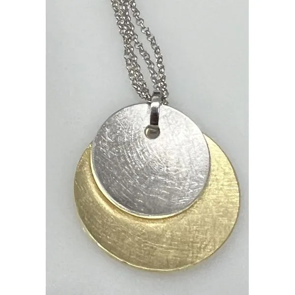 Sterling Silver Pendant - White & Yellow Woelk's House of Diamonds Russell, KS