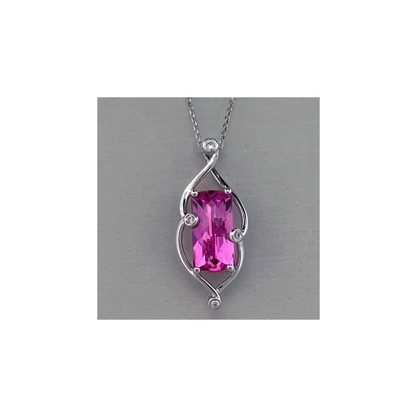 Created Pink Saphire Pendant Woelk's House of Diamonds Russell, KS