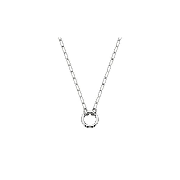 Sterling Silver 12MM Round bail with Paperclip Chain Woelk's House of Diamonds Russell, KS