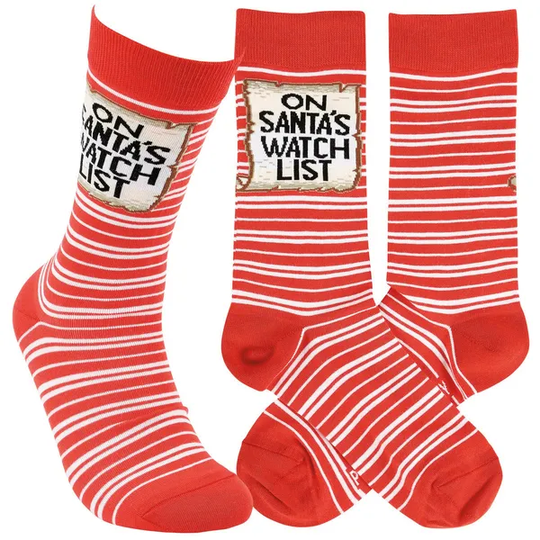Socks - Santa's Watch List Woelk's House of Diamonds Russell, KS