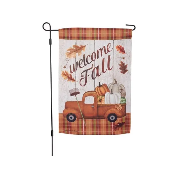 Garden Flag - Welcom Fall Woelk's House of Diamonds Russell, KS
