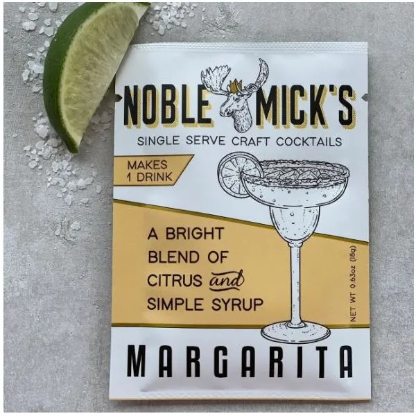 Noble Mick's Single serve craft cocktail - Margarita mix packets Woelk's House of Diamonds Russell, KS