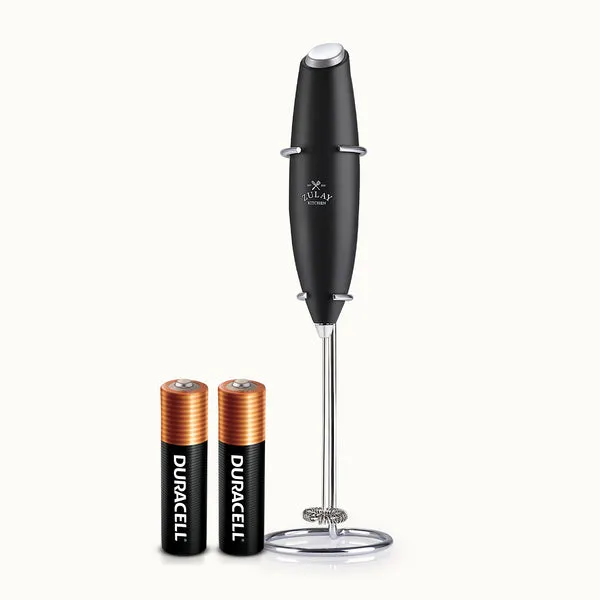 Zulay Kitchen Milk Frother With Stand  - Black Modern Woelk's House of Diamonds Russell, KS