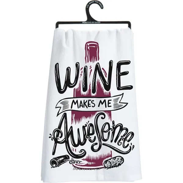 Kitchen Towel - Wine Awesome Woelk's House of Diamonds Russell, KS