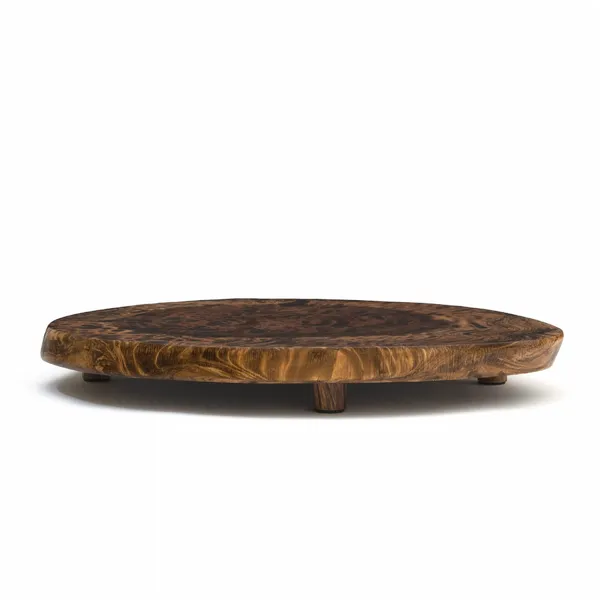 BURL FINISH FOOTED SERVER, LARGE Image 2 Woelk's House of Diamonds Russell, KS
