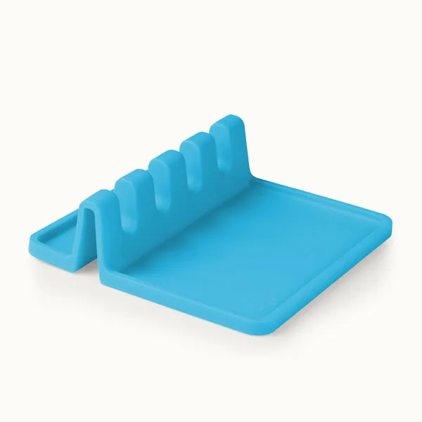 Silicone Utensil Rest with Drip Pad for Multiple Utensils - Sky Blue Woelk's House of Diamonds Russell, KS