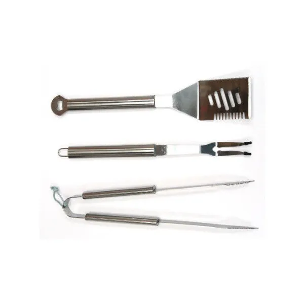 3 PC STAINLESS GRILL TOOL SET
