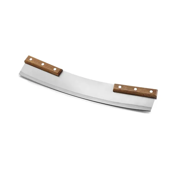 Outset Acacia Pizza Cutter, Stainless Steel, 13