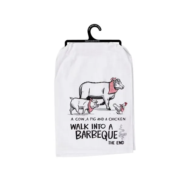 Kitchen Towel - A Barbeque Woelk's House of Diamonds Russell, KS