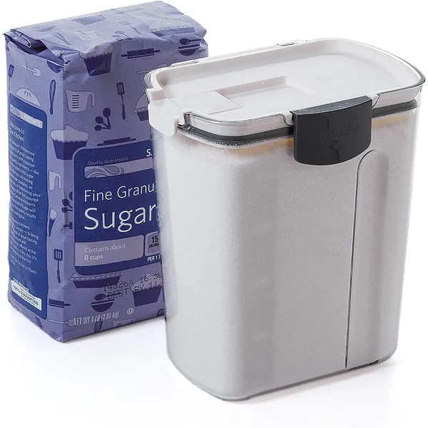 Progressive International PKS-500 ProKeeper Plastic Sugar Storage Container with Stainless Steel Hinges, Clear Woelk's House of Diamonds Russell, KS