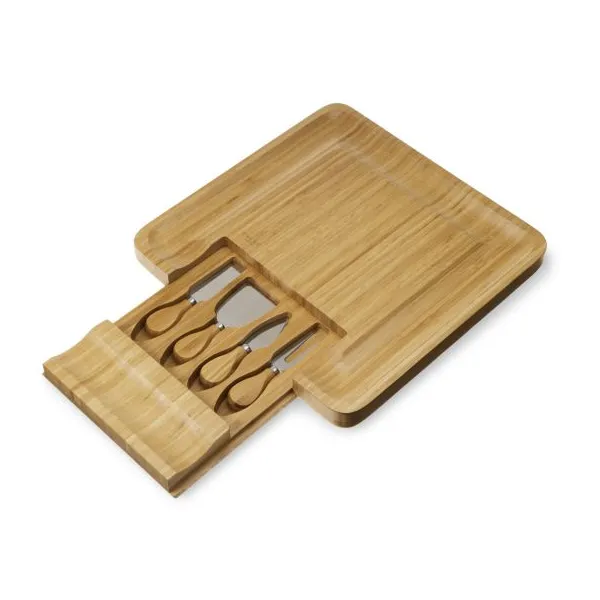 FOUR PIECE BAMBOO CHEESE BOARD AND KNIFE SET similar item image