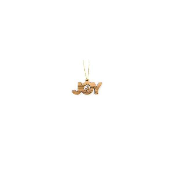 2D Christmas Ornament, Joy with Nativity Woelk's House of Diamonds Russell, KS