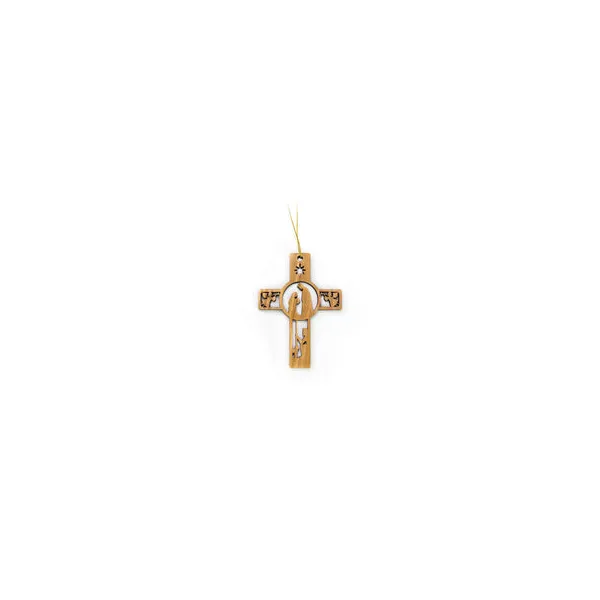 2D Christmas Cross Nativity with Shepherd and Angel Woelk's House of Diamonds Russell, KS