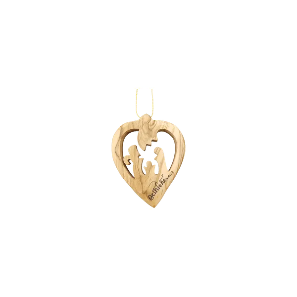 Thick Bethlehem Heart Nativity Ornament Woelk's House of Diamonds Russell, KS