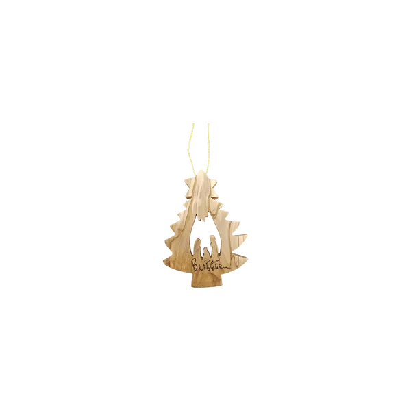 Thick Bethlehem Pine Tree Nativity Ornament Woelk's House of Diamonds Russell, KS