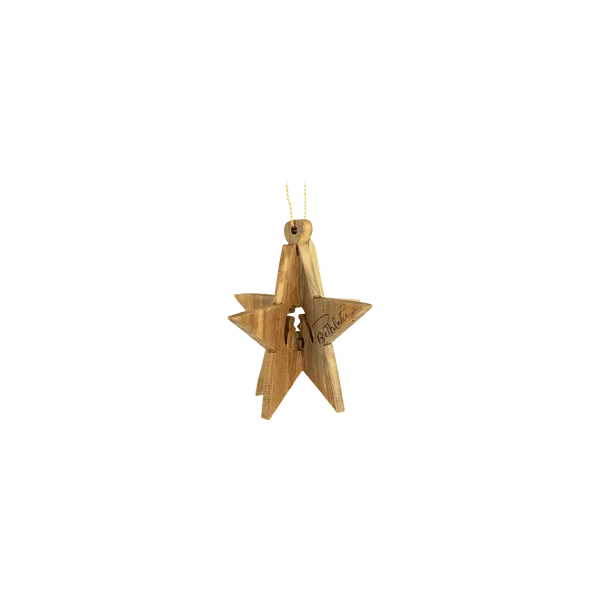 3D Ornament Bethlehem Star and Holy Family Woelk's House of Diamonds Russell, KS