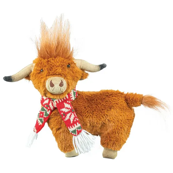 Festive Highland Cow Orn Stander Woelk's House of Diamonds Russell, KS