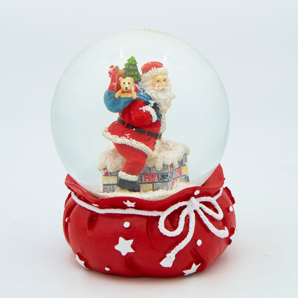 Glitterdome Santa Climbing the Chimney Woelk's House of Diamonds Russell, KS