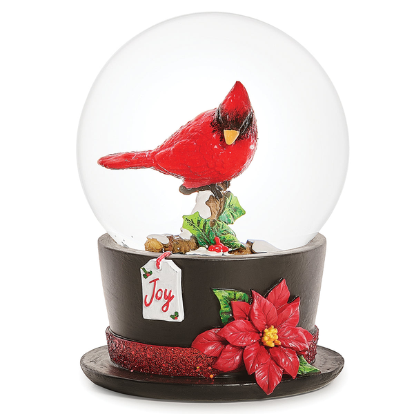 Glitterdome Christmas Cardinal on Top Hat Woelk's House of Diamonds Russell, KS