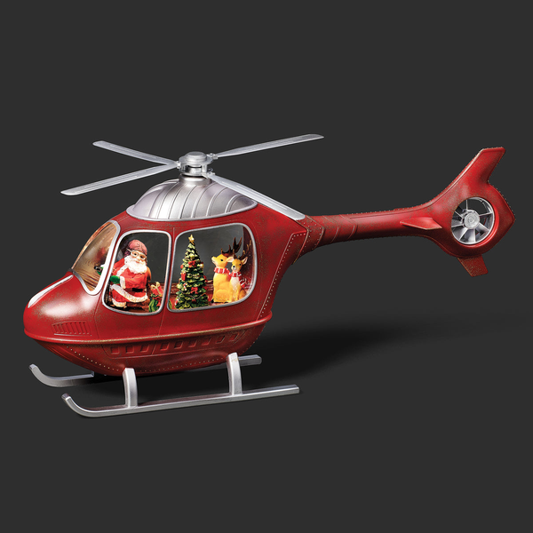 Confetti Lites Lighted Musical Swirl Santa's Holiday Helicopter Woelk's House of Diamonds Russell, KS