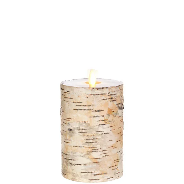3.25'X6' MOVING FLAME BIRCH WRAPPED PILLAR CANDLE - BATTERY REQUIRED similar item image