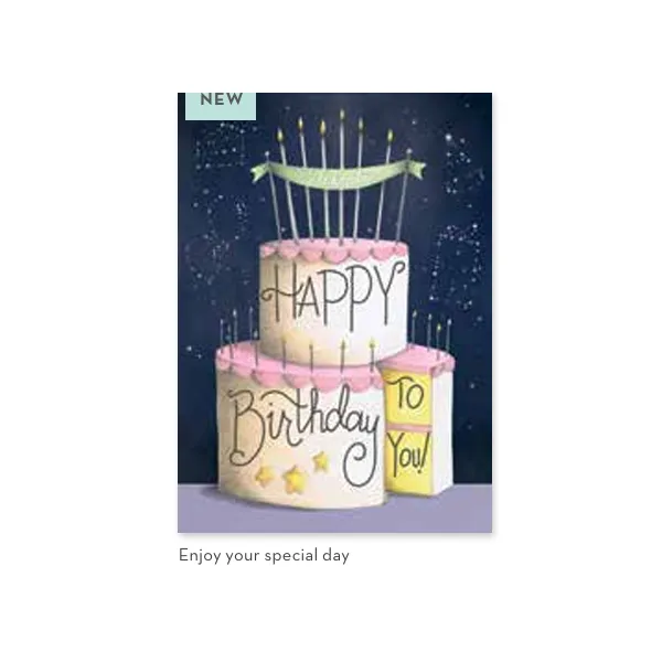 Celestial Cake Birthday Card Woelk's House of Diamonds Russell, KS