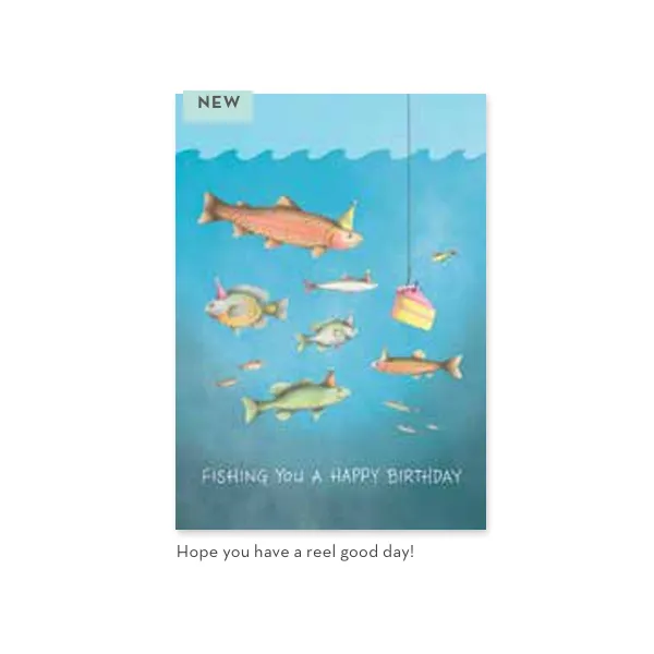 Party Fish Birthday Card Woelk's House of Diamonds Russell, KS