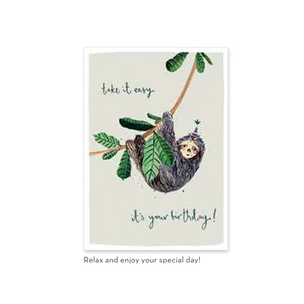 Sloth Birthday Card Woelk's House of Diamonds Russell, KS