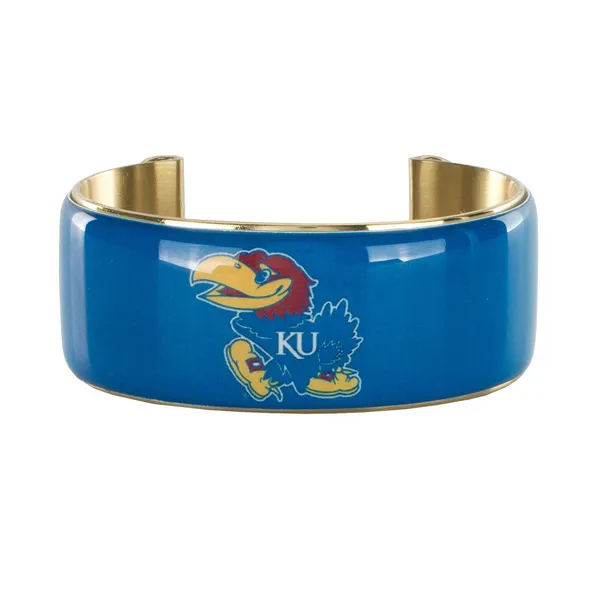 NCAA ART DECO 1.0 CUFF - UNIVERSITY OF KANSAS GOLD