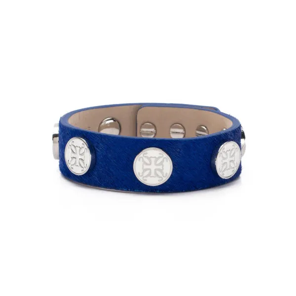 MEAGEN ALFSKIN WRAP BRACELET - COBALT