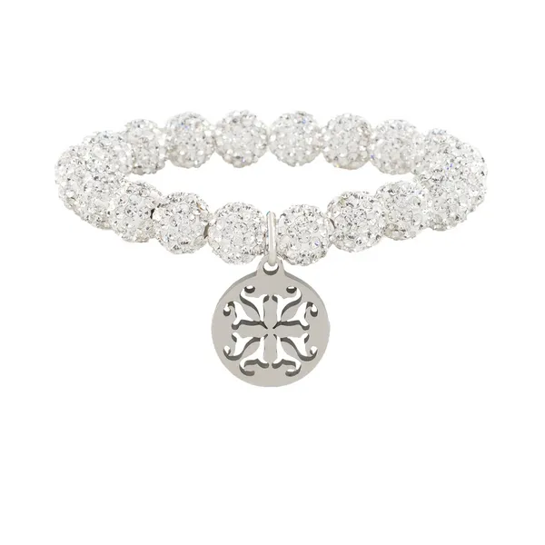 EMERSON SHAMBALLA BEADED BRACELET - WHITE