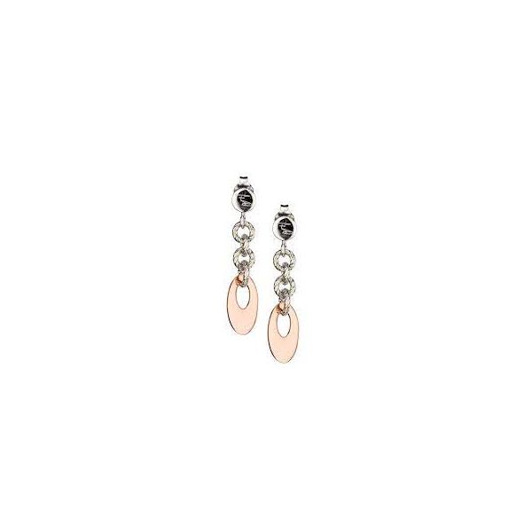 Silver Oval Drop Earrings Wyatt's Jewelers Seattle, WA