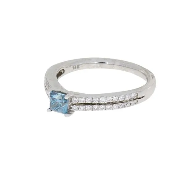 Blue Diamond Princess Cut Engagement Ring Image 2 Your Jewelry Box Altoona, PA