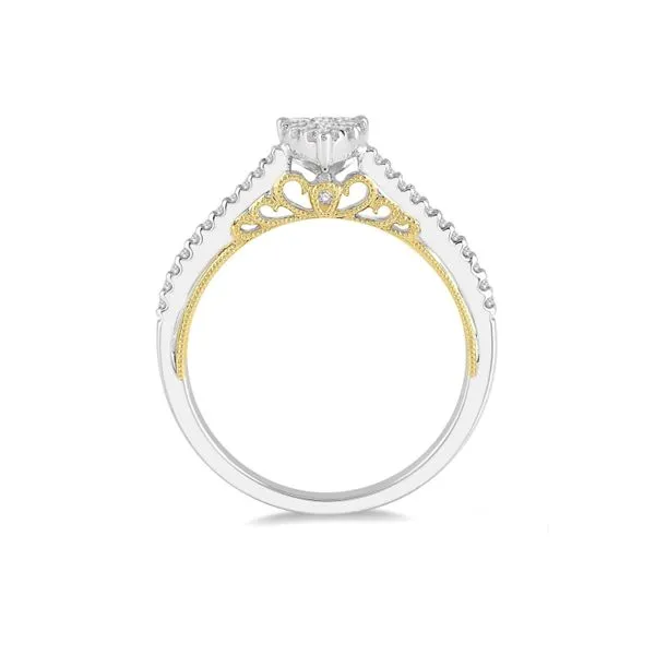 14K White & Yellow Gold Lovebright Engagement Ring Image 2 Your Jewelry Box Altoona, PA