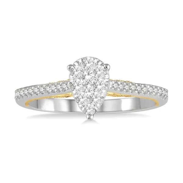 14K White & Yellow Gold Lovebright Engagement Ring Your Jewelry Box Altoona, PA