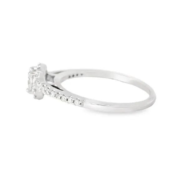Round .50 ct Diamond Halo Engagement Ring Image 2 Your Jewelry Box Altoona, PA