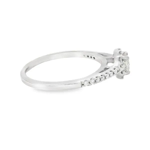 Round .50 ct Diamond Halo Engagement Ring Image 4 Your Jewelry Box Altoona, PA