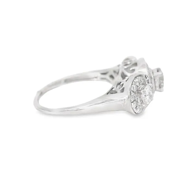 14K White Gold 1.20 Carat tw Diamond 3 Stone Engagement Ring Image 4 Your Jewelry Box Altoona, PA