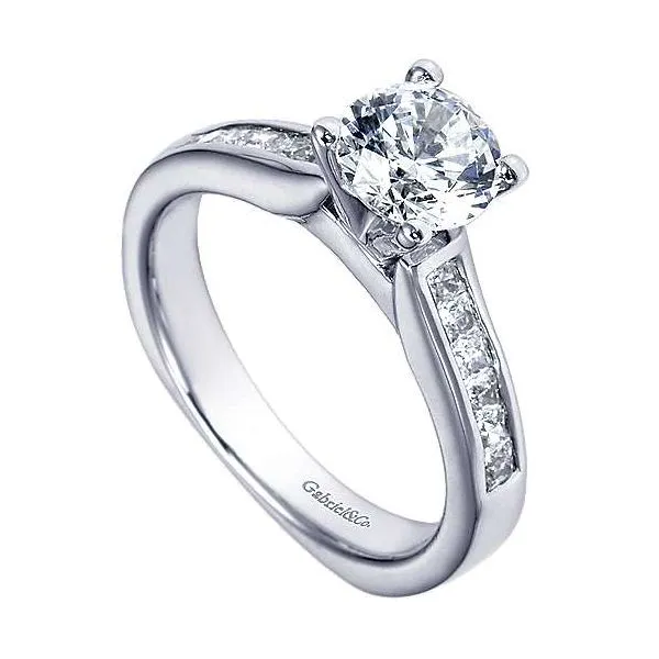 14K White Gold 1.00 Ctw Diamond Engagement Ring