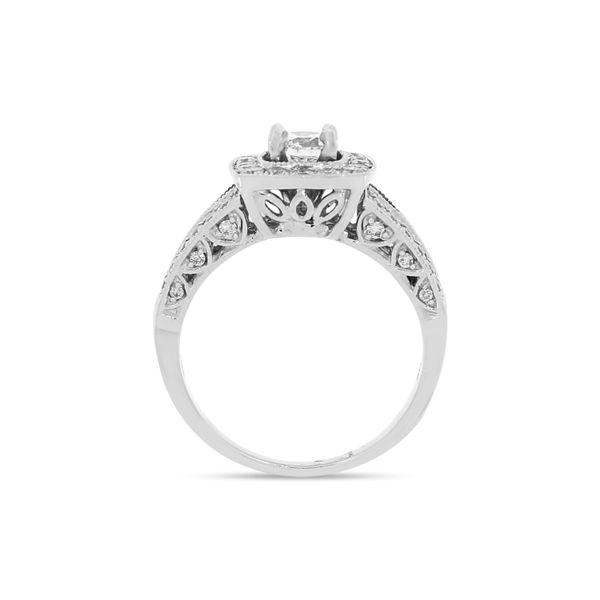 White Gold 1.35 ctw Diamond Cushion Engagement Ring Image 3 Your Jewelry Box Altoona, PA